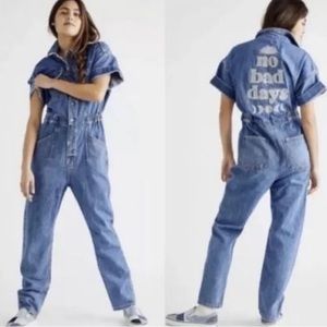 Free People Marci Jumpsuit “No Bad Days” Large